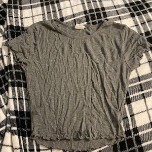 Destined grey cropped tee size large